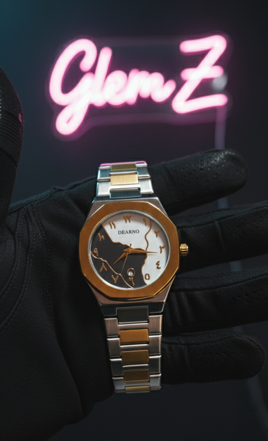 Arabic Dial Golden Aura With Date