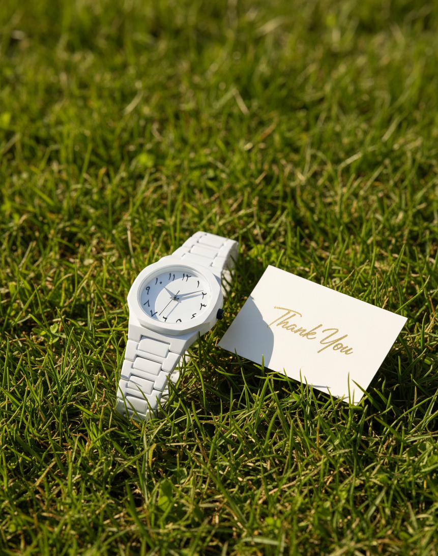 Arabic White Aura White Dial