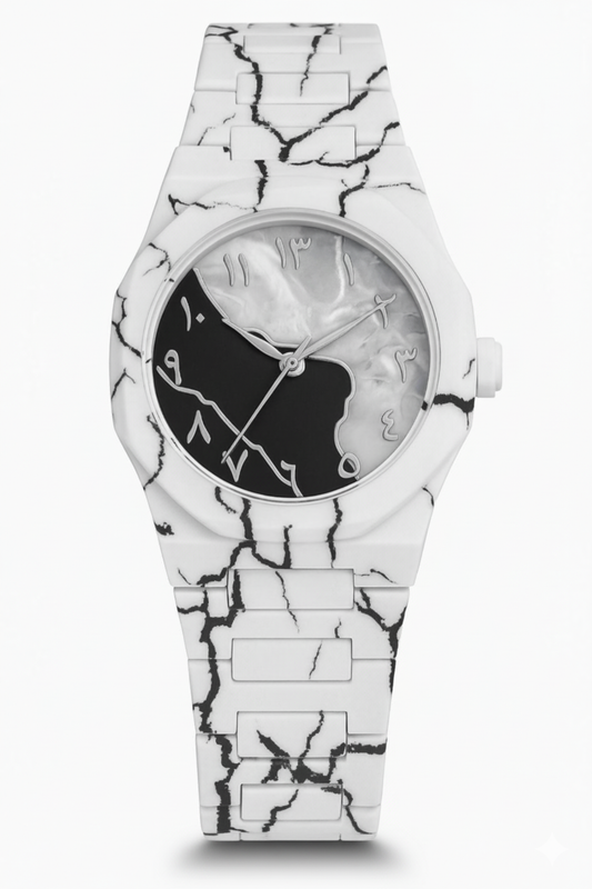 Arabic Dragon Aura White & Black Dial
