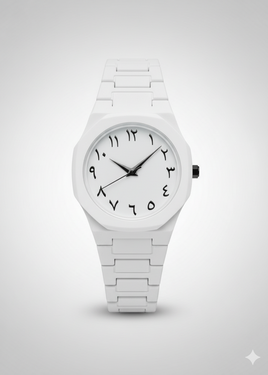 Arabic White Aura White Dial